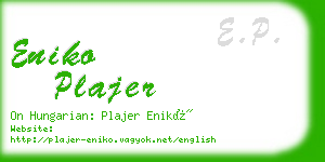 eniko plajer business card